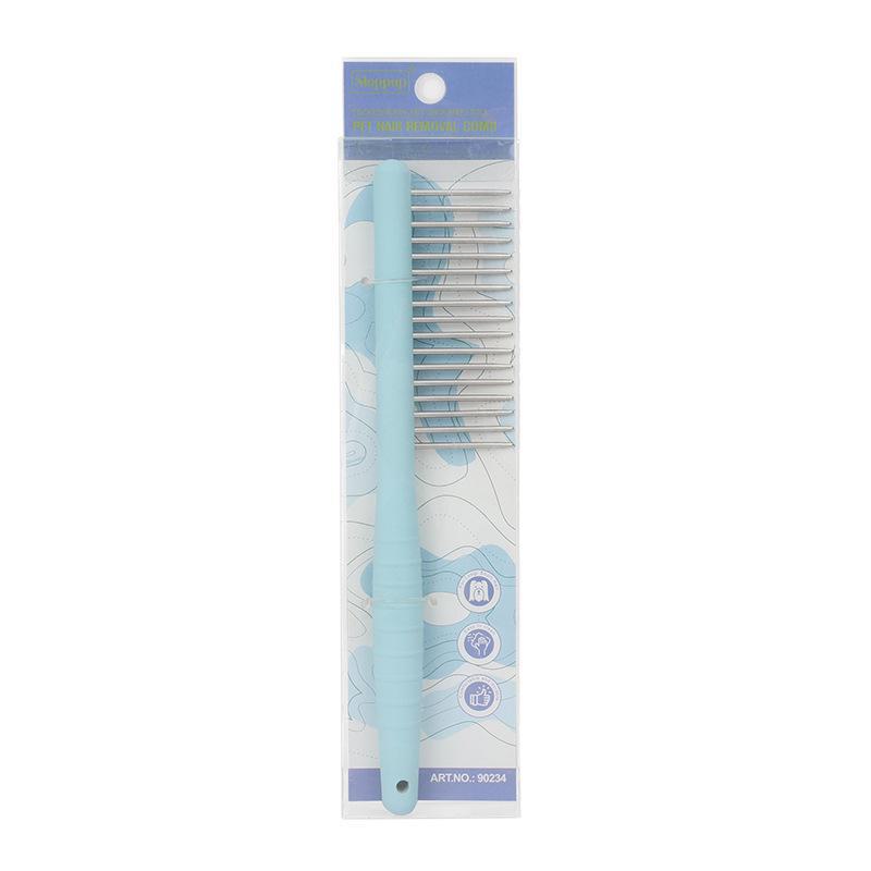 Solid Wood Pet Comb with Fluffy Needles and Detangle Knife