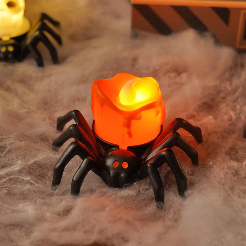 Halloween Spider Candle Light LED Electronic Light Nightlight Party Atmosphere Decoration Decoration Ornament Photogr