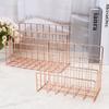 Multicolor Iron Bookshelf 3 Compartments Multi-porpose Book Rack Iron Art Hollow Magazine Organiser Shelf Home Decoration