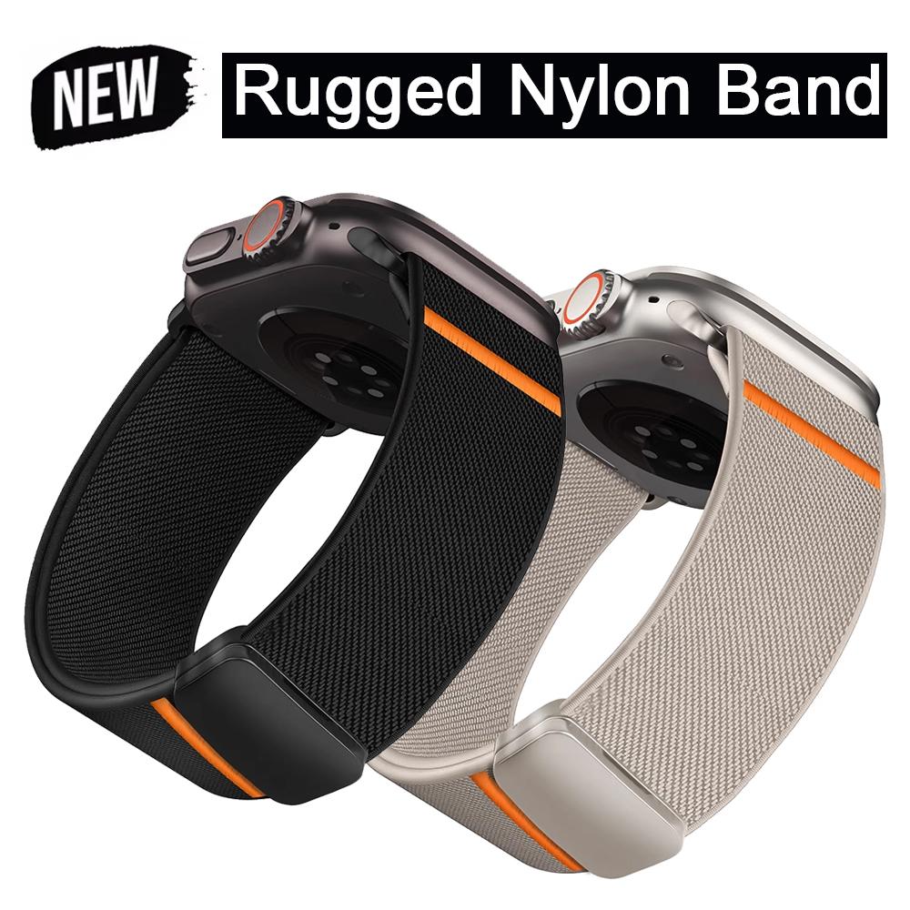 Magnetic Strap For Apple Watch Bands 49mm 45mm 46mm 44mm 42 41 40mm Sport Nylon Correa Bracelet IWatch Ultra2-10 9 8 7 6 5 4 SE