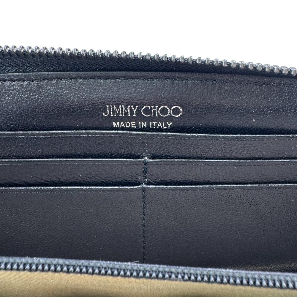 Jimmy Choo Round Zip Patent Leather Purse Black Patent Leather Women Used