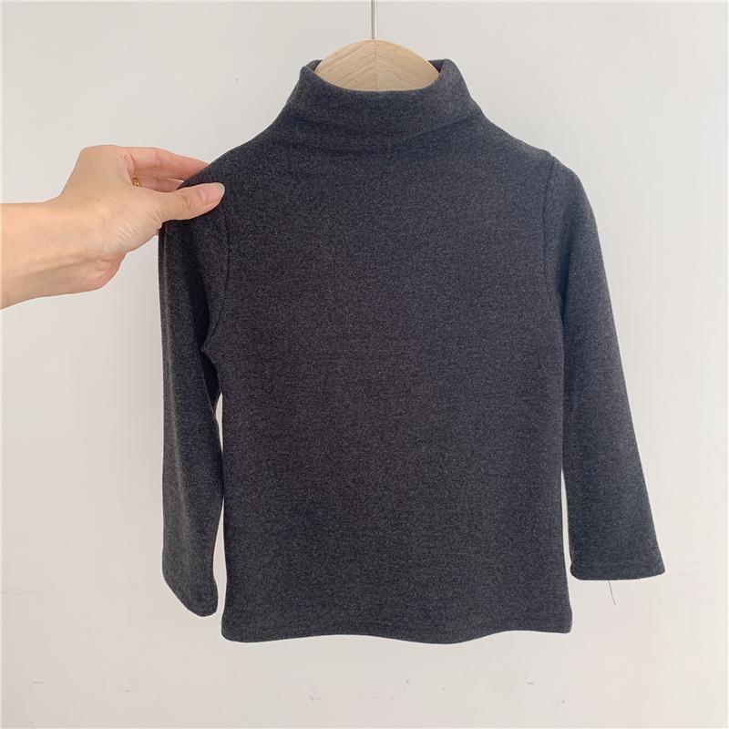 Unisex Striped Thermal Fleece Long-Sleeve T-Shirt for Kids