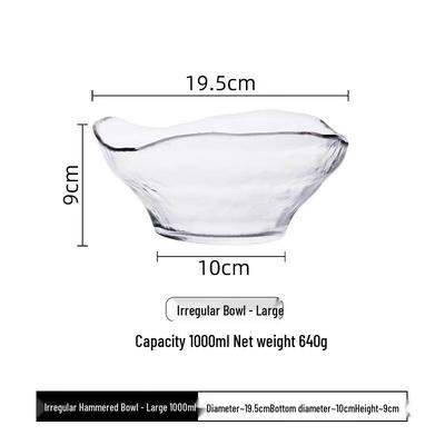 Japanese Crystal Glass Salad Bowl