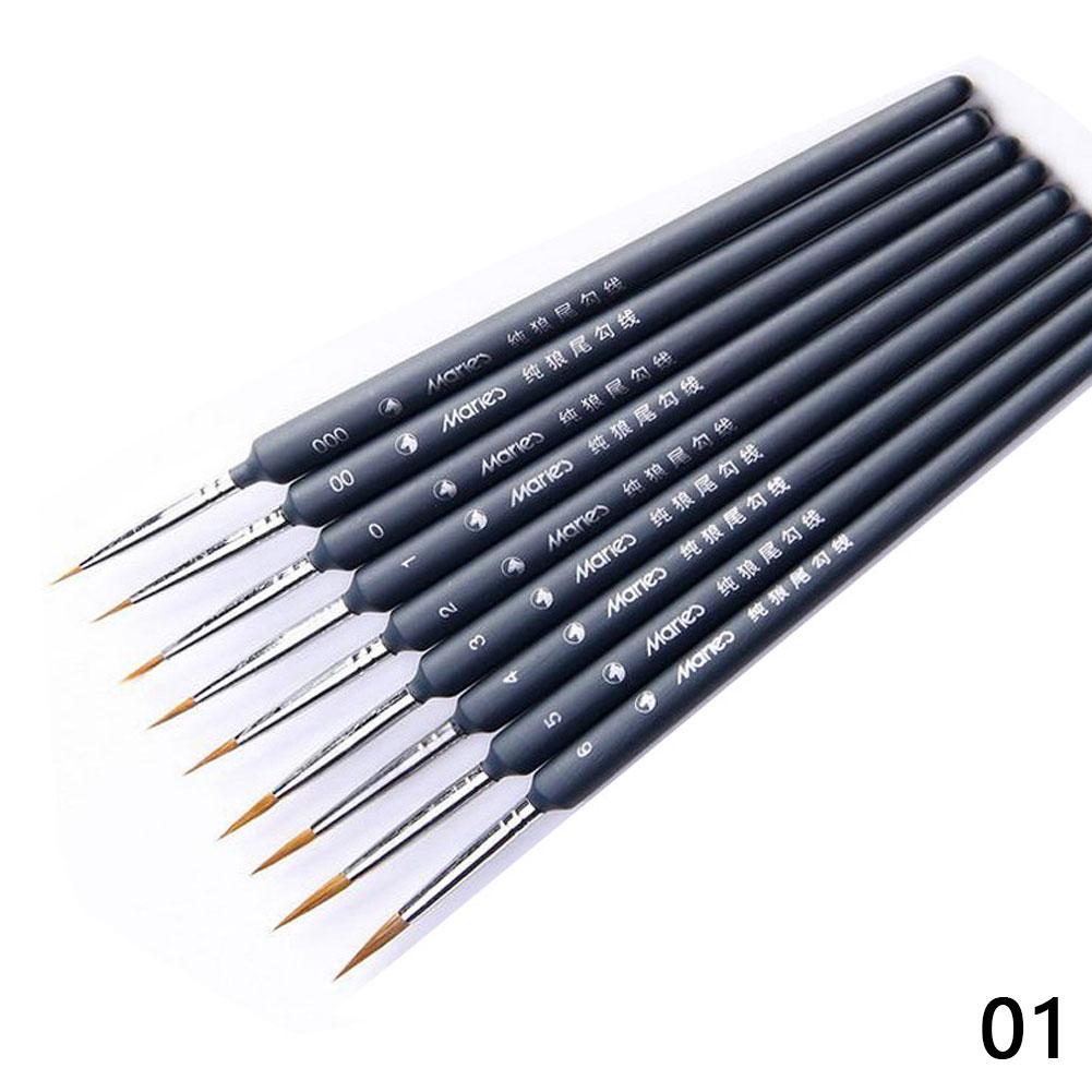 

1 комплект ручек с крючками, канцелярские принадлежности, акварель и масляная живопись, ручки для художественной росписи 9pcs/set