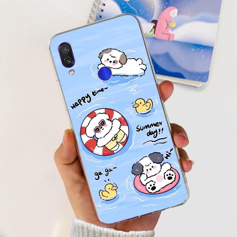 For Xiaomi Redmi Note 7 Pro Case Redmi7 Cute Panda Painted Cover Clear Silicone Soft TPU Phone Case For Redmi 7 Note7 Pro Bumper
