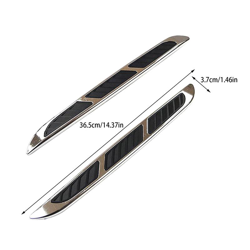 1 Par Auto Flow Ventil Skjerm Hai Gjeller Simulasjon Utløp Sideventil Bilklistremerker Panserdekorasjon Bilmodifikasjonstilbehør