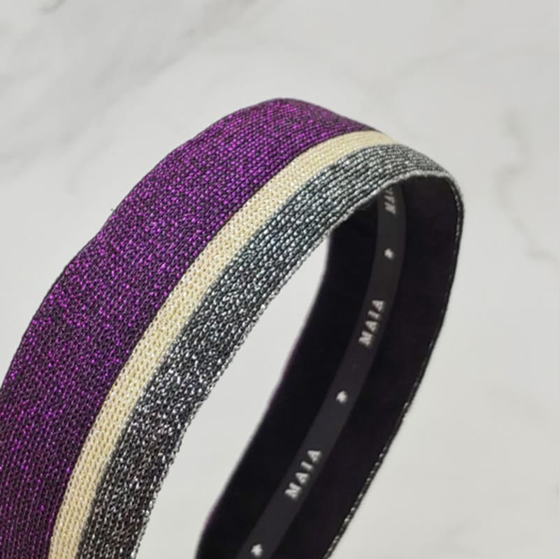 MAIA Shining Stripe Headband - Purple