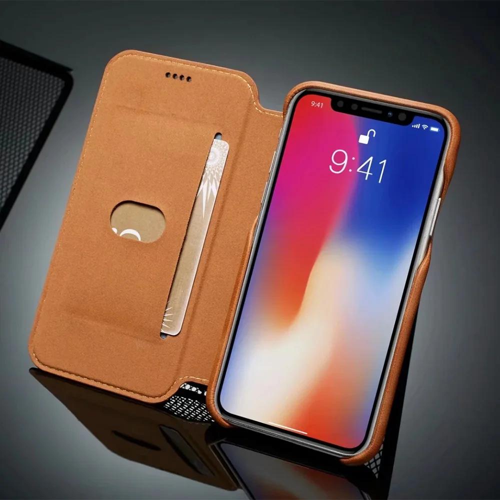 Custodia Flip in Pelle di Lusso per Samsung S25 Ultra S24 Plus S22 S21 FE Note20 A53 A72 A52 A12 A54 5G Portafoglio Magnetico Copertura Business