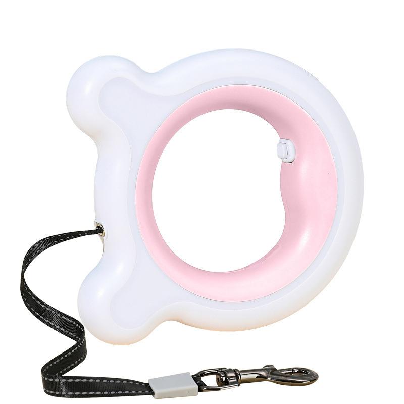 

New Pet Traction Rope Outdoor Pet Supplies Cat and Dog Supplies Pet Automatic Traction Pet Retractable Traction Standard model (without led and lighting) розовый