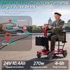 TODIMART X17 Scooter De Mobilité À 4 Roues,Autonomie Longue 30–35 Km,20kg Pliable Et Légère Pour Adultes Et Seniors