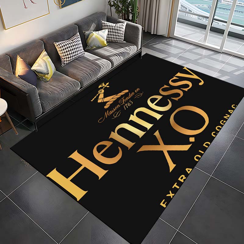15 Size Hennessy Brandy Pattern Rug Carpet for Living Room Bathroom Mat Creative Doormat Carpet for Bedroom Home Decor