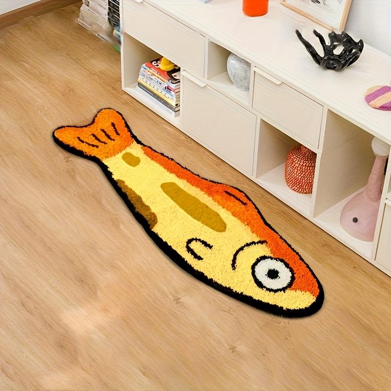 Gezouten Vis Vorm Creatief Tapijt Imitatie Kasjmier Tapijt Slaapkamer Bedrand Kleden Waterdicht Antislip Badkamer Vloermat 40X100CM