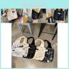 Chic Minimalist Style Canvas Tote Bag Large Capacity Casual Shopping Bag Black