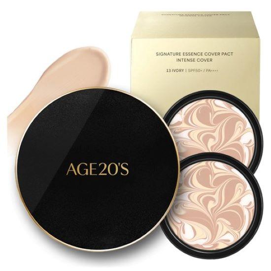 AGE 20 s Signature Essence Cover Pact Intense Cushion Foundation Case + Refill Set 14g x 2