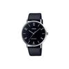 Casio Standard Series Dark Heart Fashion Business Classic Large Dial Watch Waterproof Quartz Movement Leather Strap Men watches Black MTP-VT01L-1B2