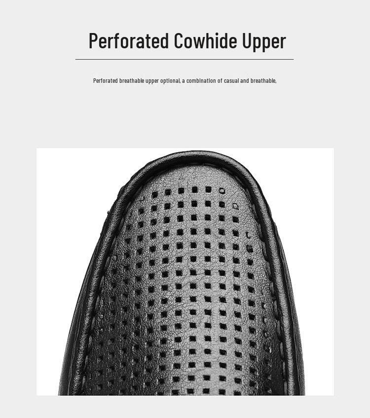 Men's Large Size Leather Slip-On Driving Shoes, Soft Sole, Sizes 45-46.