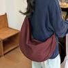 Solid color simple large capacity 2025 new dumpling bag casual and beautiful personality simple shoulder bag messenger bag