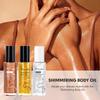 Shimmering Body Oil with Glow Liquid Highlighter Fast-Absorbing Moisturizing Body Oil for Sunless Tanning and Radiant Skin Glow