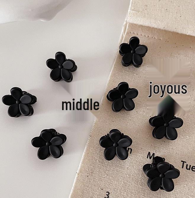 Princess Style Plum Blossom Black Hair Clip for Women - Perfect for Flyaway Hair, Bangs, Forehead, and Hair Roots.
