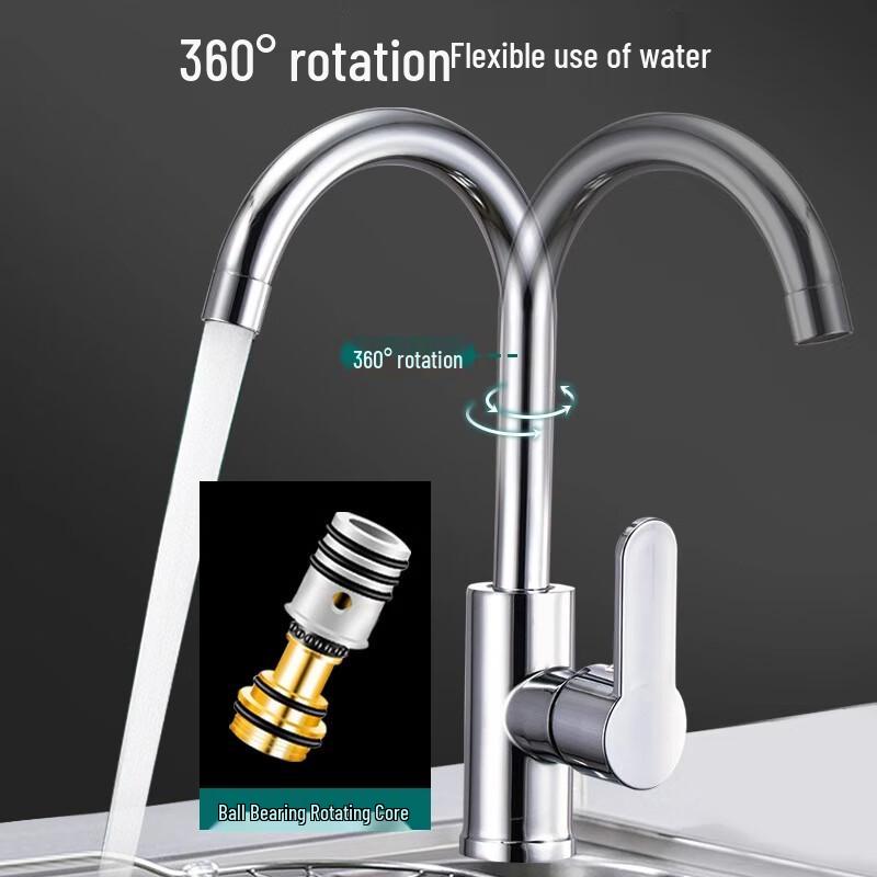 ZISIZ SUS304 Einloch-Kaltwasser-Küchenarmatur