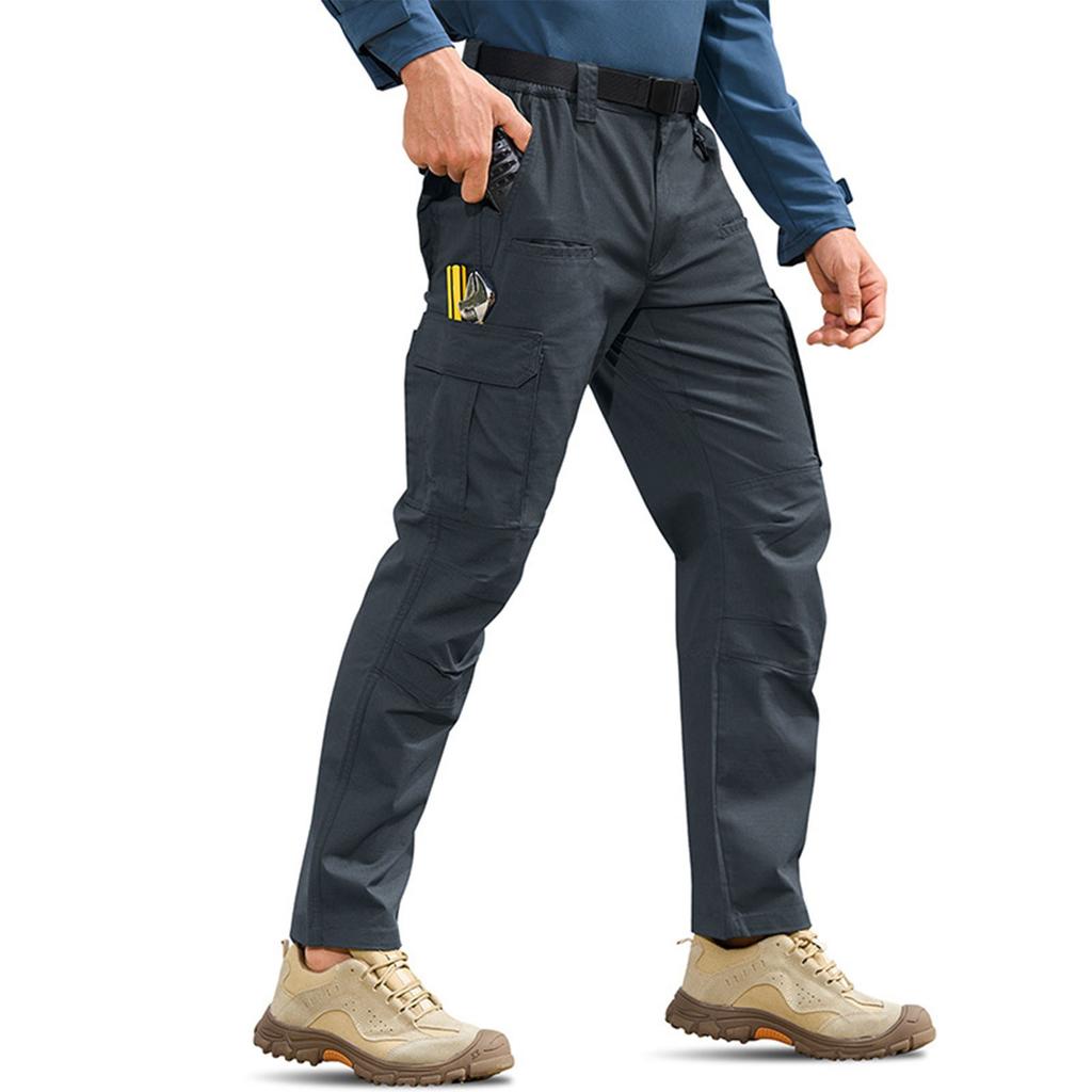 Mens Pants Ripstop Cargo Work Pants With Multi-pocket Breathable Hiking Mountaineering Camping Construction Pants
