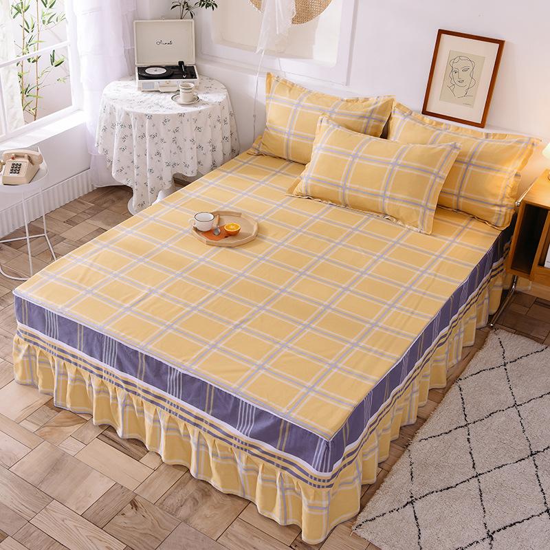 Home New Product Cotton Bed Skirt Mattress Cover Protective Cover Bedspread Cotton Single Double Single Bed Skirt