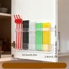 Transparent White Two-Tone Acrylic Straw Storage Box & Wall-Mounted Shelf - Drill-Free Suitable for Cabinets, Straw Holder with Hanging Rack