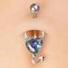 Copper Gem Navel Piercing Zircon Shiny Body Jewelry New Crystal Ball Belly Button Rings  Men