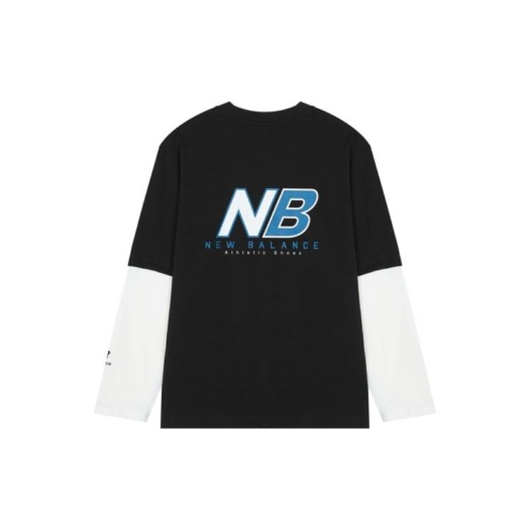 

Многослойная футболка с длинными рукавами и большим логотипом New Balance на спине, разноцветные мужские топы AMT23306-BK