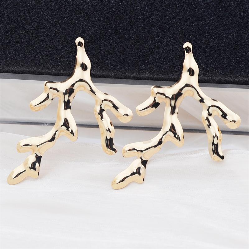 

Милая подвеска «Большая ветвь» Золотые гладкие серьги для женщин Темперамент Милые корейские дизайнерские украшения