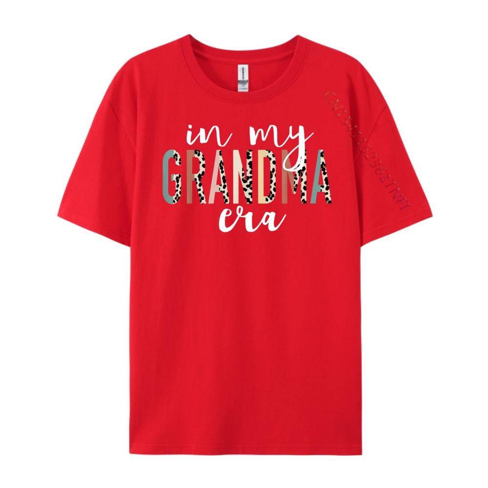 

In My Grandma Era Leopard Letter Print Funny Gifts Grandma Cute Oversized T Shirt Designer Clothes Men Thanksgiving S