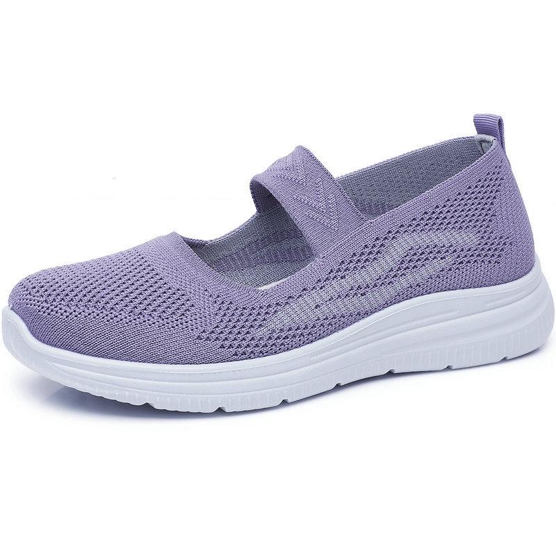 

Женские дышащие тканевые туфли с мягкой подошвой и противоскользящей подошвой для женщин среднего и пожилого возраста 41 лиловый