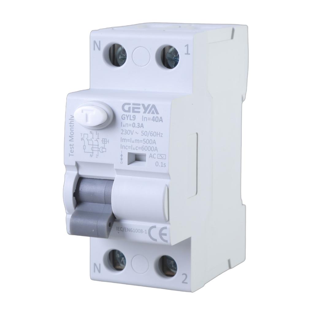 RCCB Automatic Reclosing Leakage Circuit Breakers 2P 40A Differential Circuit Breaker Safety Switches Easy To Use