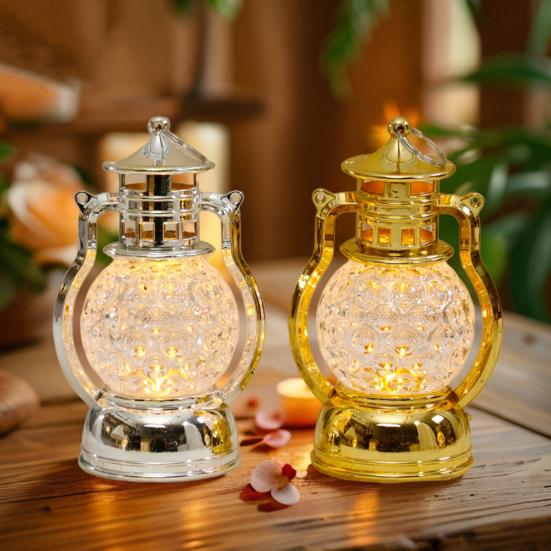 LEDowa Lampka Nocna Świąteczna Bezpłomienny Ciepły Blask Kreatywny Wzór Plastra Miodu Retro Lampka Nocna do Dekoracji Domowego Pokoju