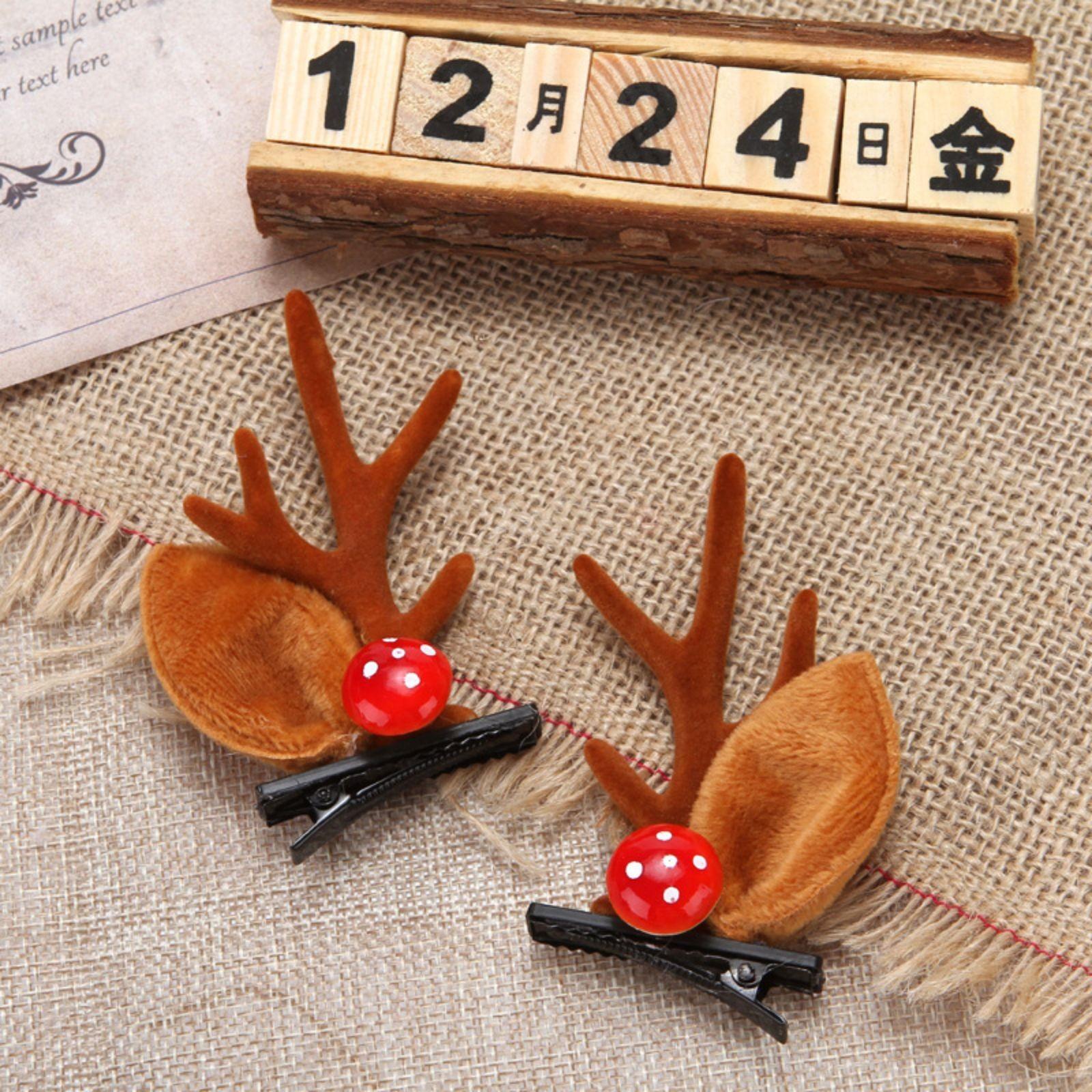 

Christmas Hair Clip, Deer Antler Headpiece, Hair Accessory, Christmas Holiday, Internet , Cute Deer Antler Accessory Clip One Size