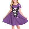 Hello Kitty Printed Children T Shirt Dresses Kuromi My Melody Girls Casual Dress Kids Cute Kitty Clothes for 1-10Y Summer Comfy