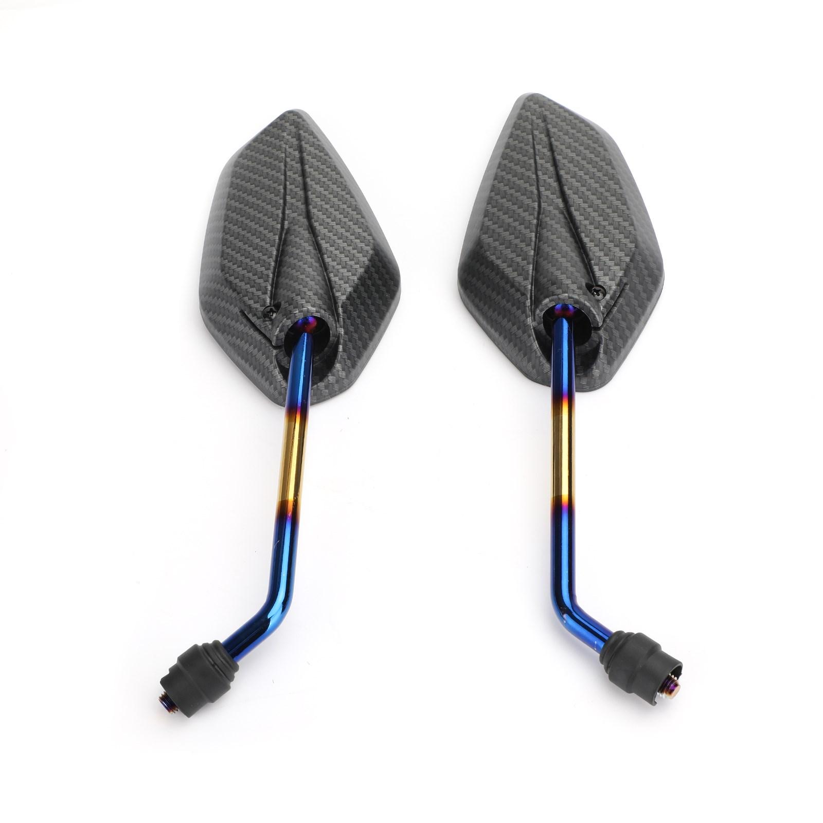 

CARBON 10MM THREAD MOTORBIKE MIRRORS UNIVERSAL MOTORCYCLE BIKE SCOOTER PAIR CW 5.70 x 3.14