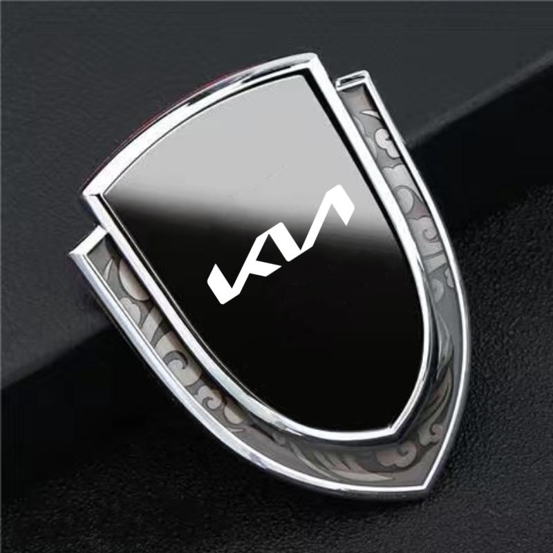 AANJ1 Autoaufkleber 3D Metall-Aufkleber Modifikationsaufkleber Geeignet für Kia Sportage Ceed Picanto Rio ProCeed Niro 5 3 4 K7 K5 K8 K3 Ray K9
