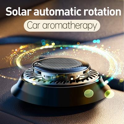 1pc Solar Rotatable Car Aromatherapy Diffuser, Long-lasting Air Freshener, Car Ornament, Suitable For Car And Office