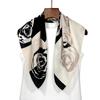 1116 Autumn and Winter Silk Wool Silk Scarf Women's Fashion Versatile 61cm Medium Square Scarf High Sense Cold Silk Hair Shawl