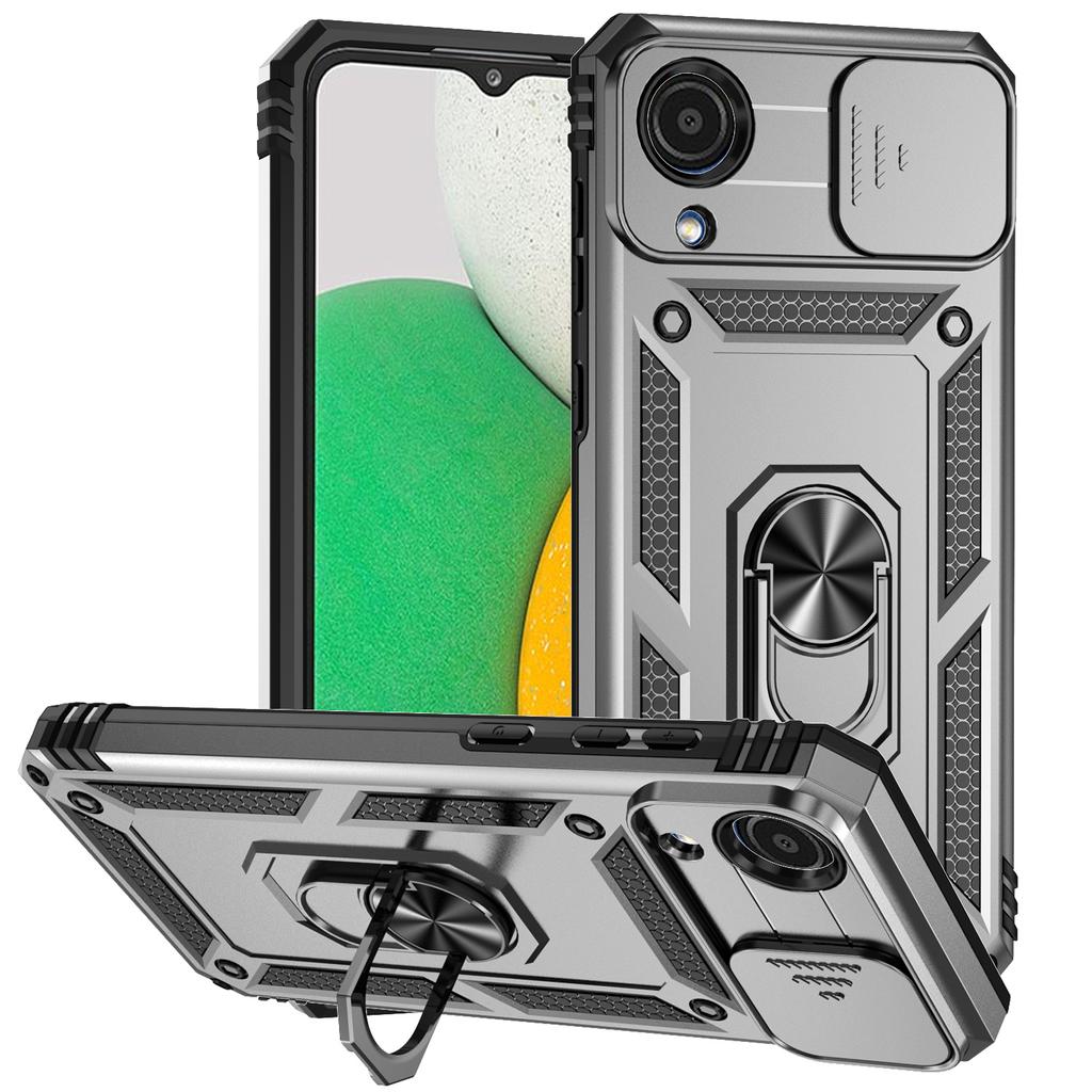 For Samsung Galaxy A03 Core Case Cover Coque Funda Slide Lens Magnetic Holder Back Bumper Samsung A03 Core