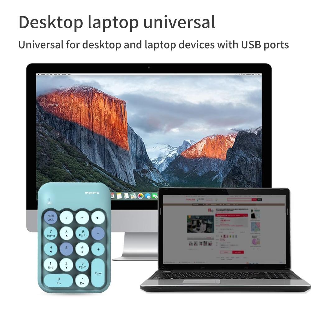 Rechargeable Digital Keyboard Colorful Accounting Keyboard Mini Portable Keypad  Office