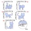 1Pc/5Pcs Shiny Five Syles Kitten Keychain Silicone Molds for Valentine Gift