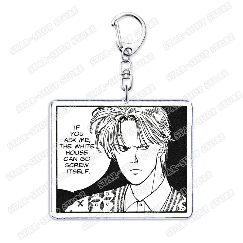 Popular Anime Banana Keychains for Accessories Jewelry BL Ash Lynx Eiji Okumura Yellow Keyrings Fans Friends Gifts