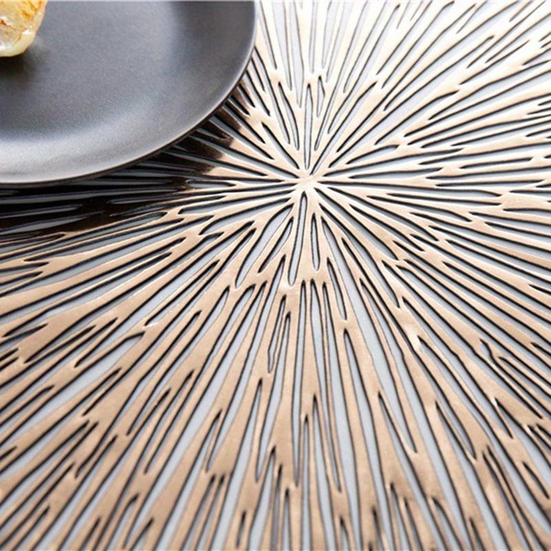 PVC Hollow Round Placemat Heat Insulation Table Mat Non-slid Plate Cup Pot Pad Kitchen Accessories Decoration Home Pad Coaster