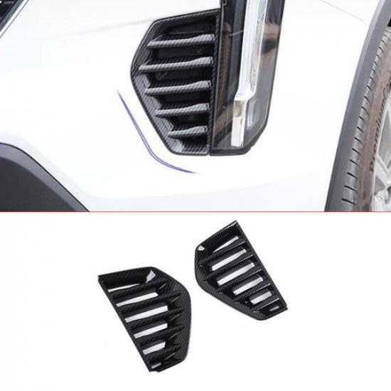 Carbon Fiber Front Fog Lamp Light Frame Cover Trim For Cadillac XT4 2018-2022