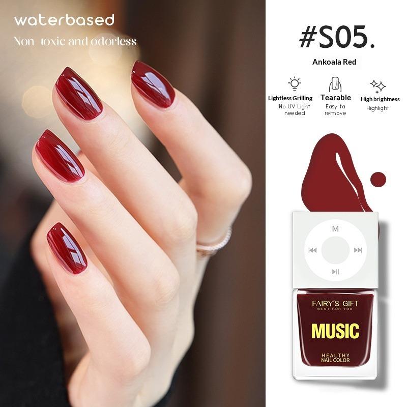 Water-based Nail Polish, No Baking Required, Long-lasting, Quick-drying, Peelable, Odorless, Brightens Hands and Feet.