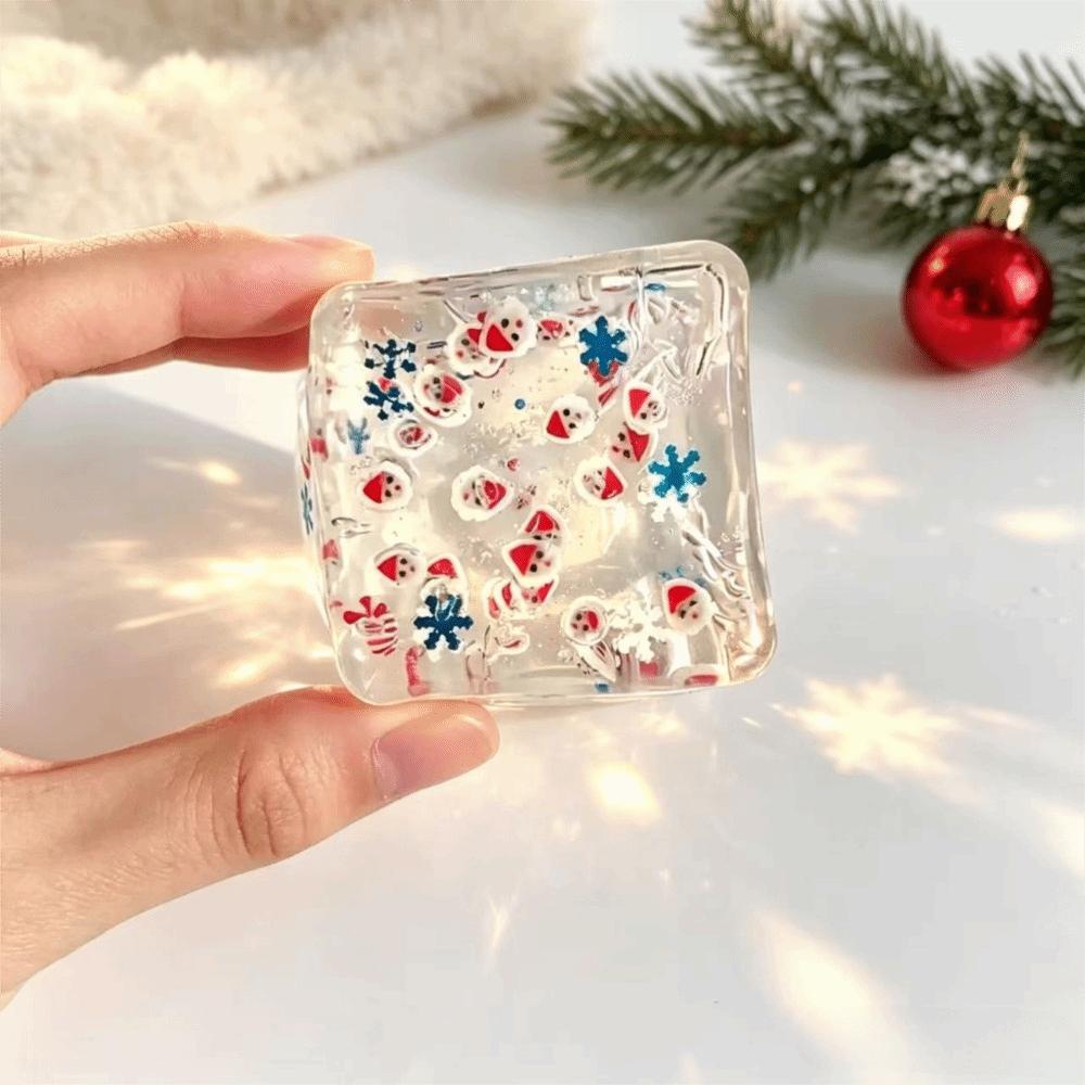 Slow Rebound Christmas Maltose Stress Relief Ice Cubes Anxiety Relief Fidget Toy Adults