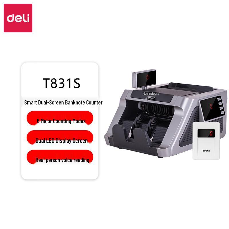 Deli T831S Smart Dual-Screen Bill Counter