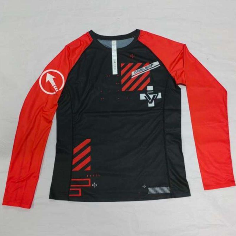 

New Arrival Workout Long Sleeve Women s round Neck Lightweight Running Quick Drying Clothes Breathable Sportswear Yoga Bodysuit Women Black spell red NSRF2233601 S [40.00 kg-47.50 kg]]